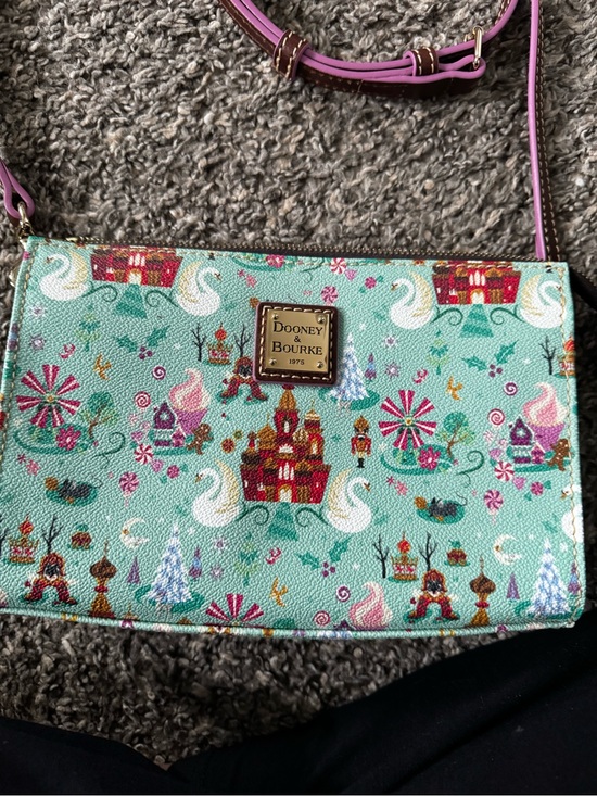 Dooney & Bourke Handbags - Dooney & Bourke Mint Multi Patterned Crossbody Wristlet